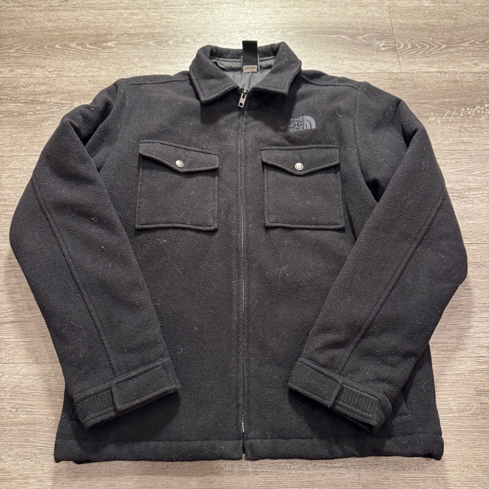 The North Face Jacket Mens Small Black Wool Field Workwear Insulated F11 Coat‎